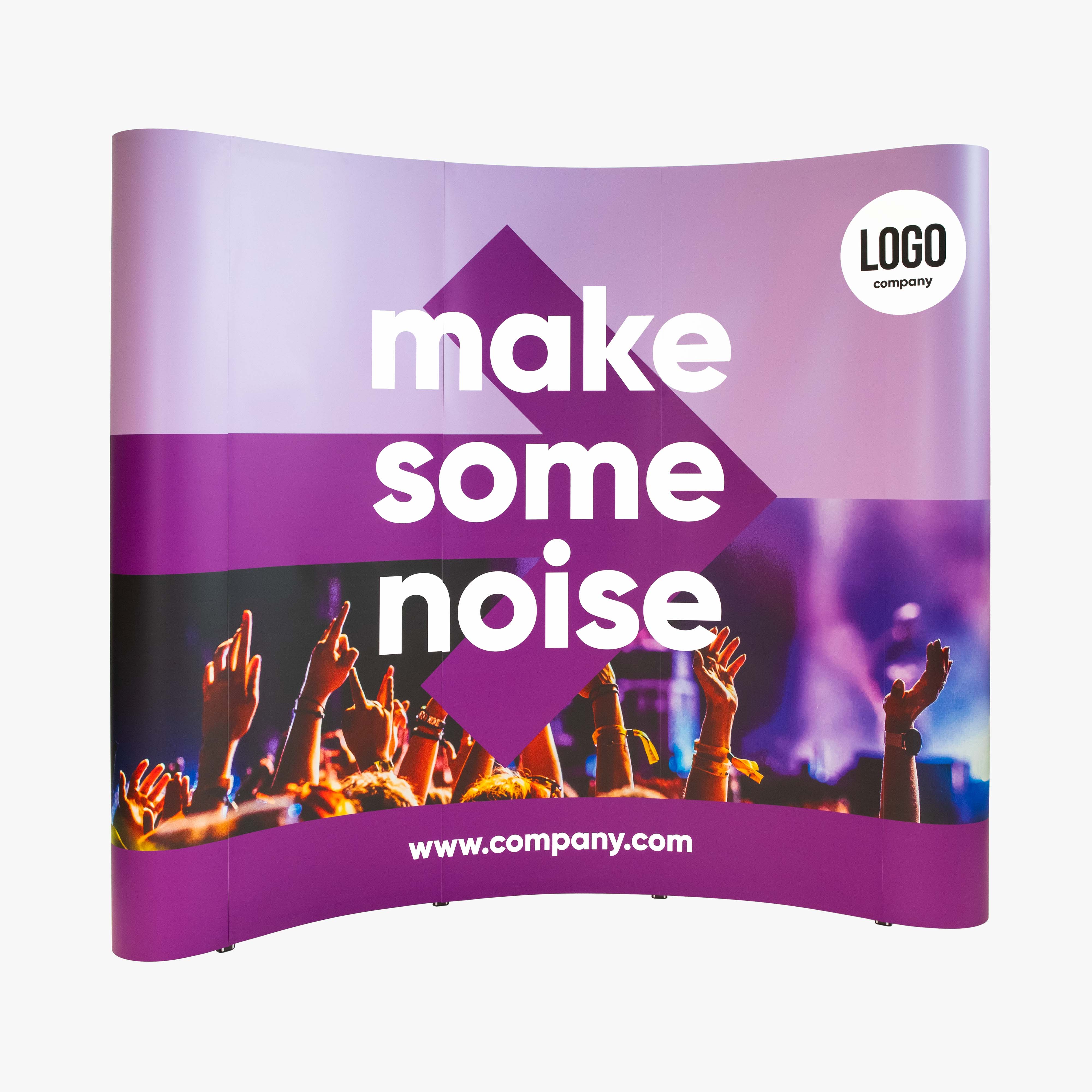 Gebogene Pop-up-Wand